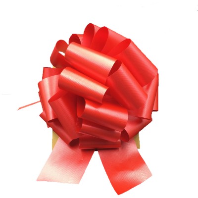 Hot Selling Christmas Red Plastic Pom Pom Pull Bow Gift Packaging