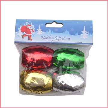 Wholesale Custom Christmas Decorative  Metallic Ribbon Egg  Plastic Ribbon Balloon String Gift