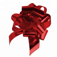 Wholesale Metallic  Big Size Red Color Christmas Giant Pull Bow