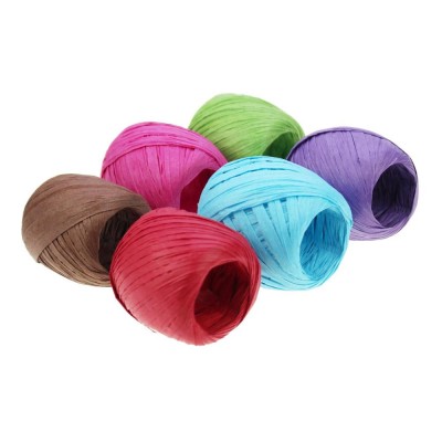 Natural Colorful Paper Raffia String For Gift Box Filler