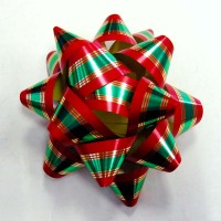 Custom new gift packing Self-Adhesive star bow double colorful bow