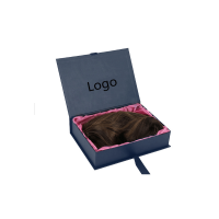 Custom logo wig hair extension package box gift paper box with ribbon