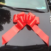 High quality giant  red car bow ribbon  for wedding